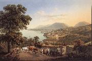 Gabriel Lory fils Seen City of Neuchatel oil painting reproduction